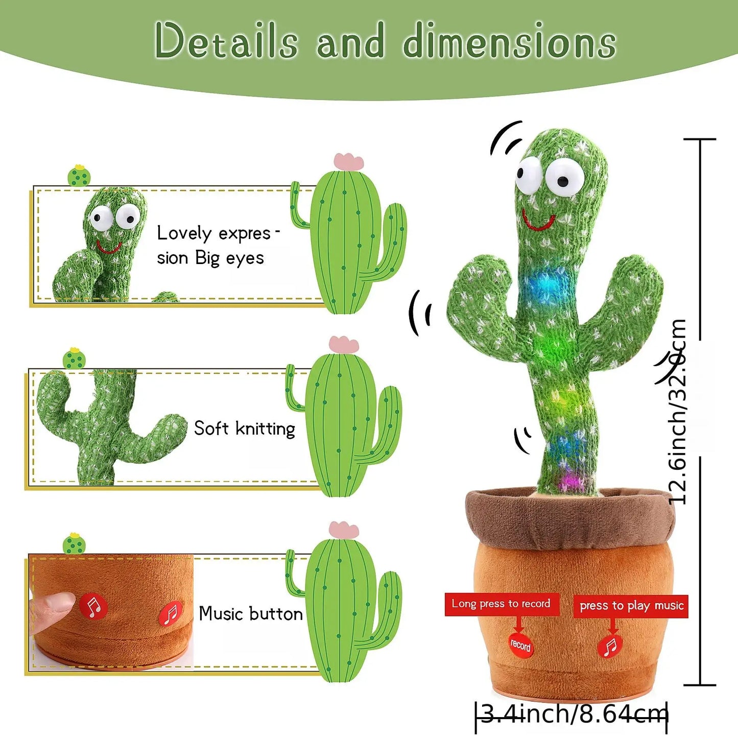Zariyah™-Cacto Dancing Cactus Plush Toy