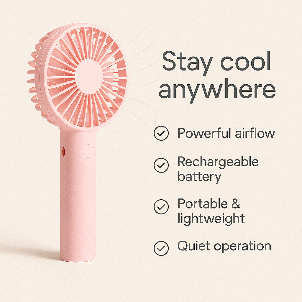 Zariyah™-Portable Handheld Mini Rechargeable Fan