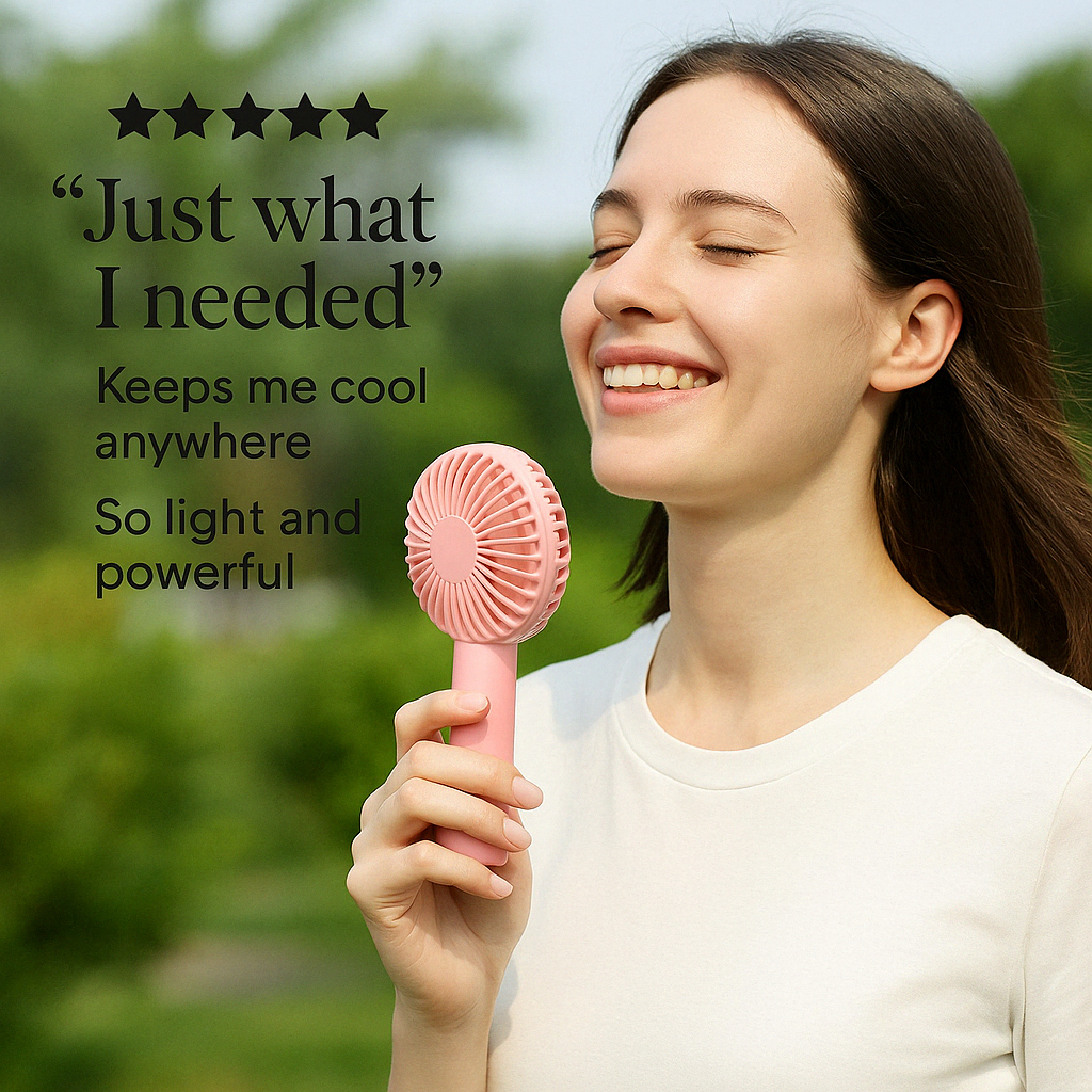 Zariyah™-Portable Handheld Mini Rechargeable Fan