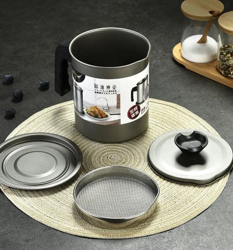Zariya™-Stainless Steel Oil Filter Pot
